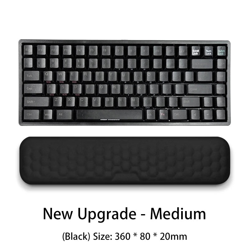 Conjunto de almofada de teclado de espuma de memória para computador de escritório laptop fácil digitação alívio da dor teclado descanso de pulso mouse pad computador mouse pad