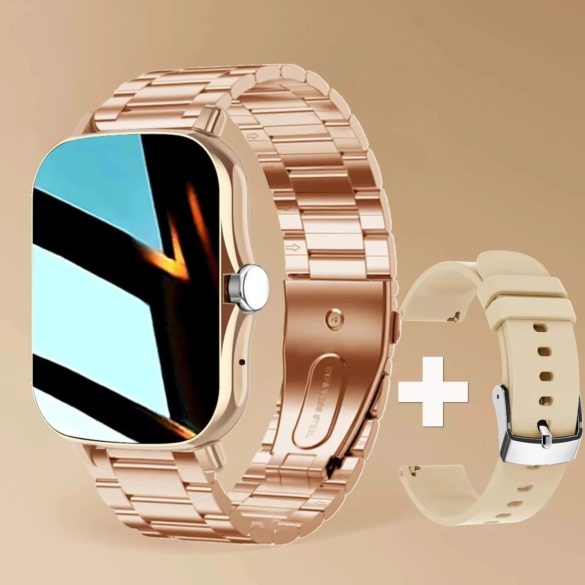 LAXASFIT 2025 Novo Relógio Inteligente para Homens Mulheres Presente Tela de Toque Completa Esportes Fitness Relógio Bluetooth Chamada Digital Smartwatch