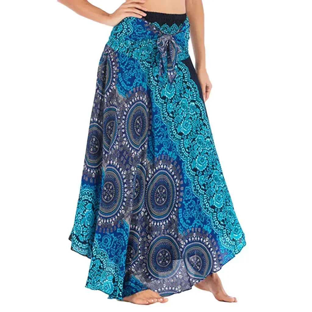 Sexy verão longo boho inferior saia feminina vintage casual ropa mujer faldas solta moda y2k maxi saias roupas femininas saia jupe