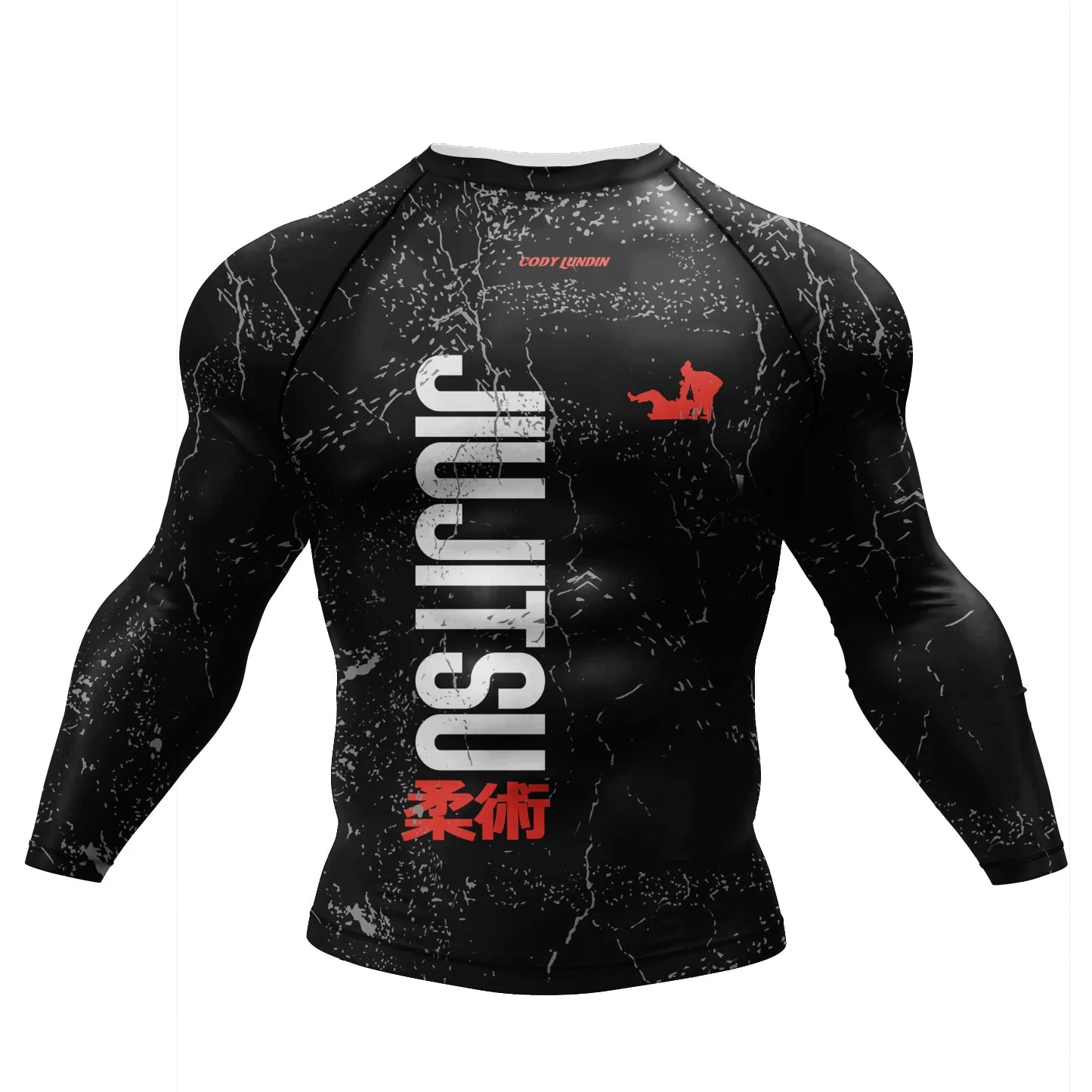 Cody Lundin Tattoo Camiseta de compressão de ginástica masculina sublimação manga longa Rashguard BJJ jiu jitsu camisa de boxe personalizada