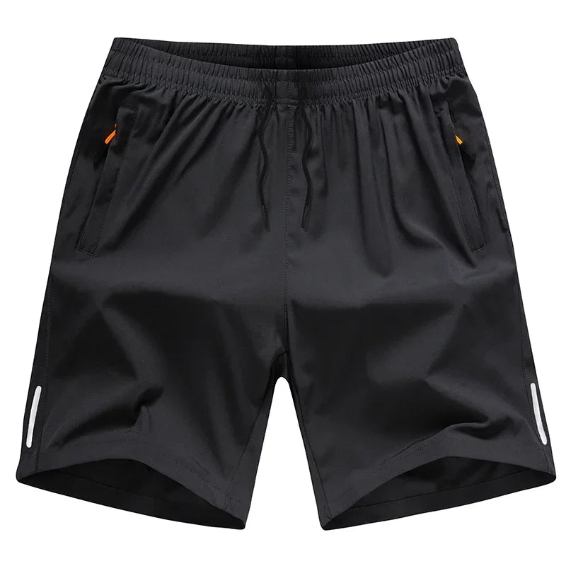 Shorts Esportivos Masculinos de Verão em Seda Gelada, Calças de Praia Casuais Soltas e Finas para Basquete, Corrida e Academia, com Absorção de Suor e Higroscópicas
