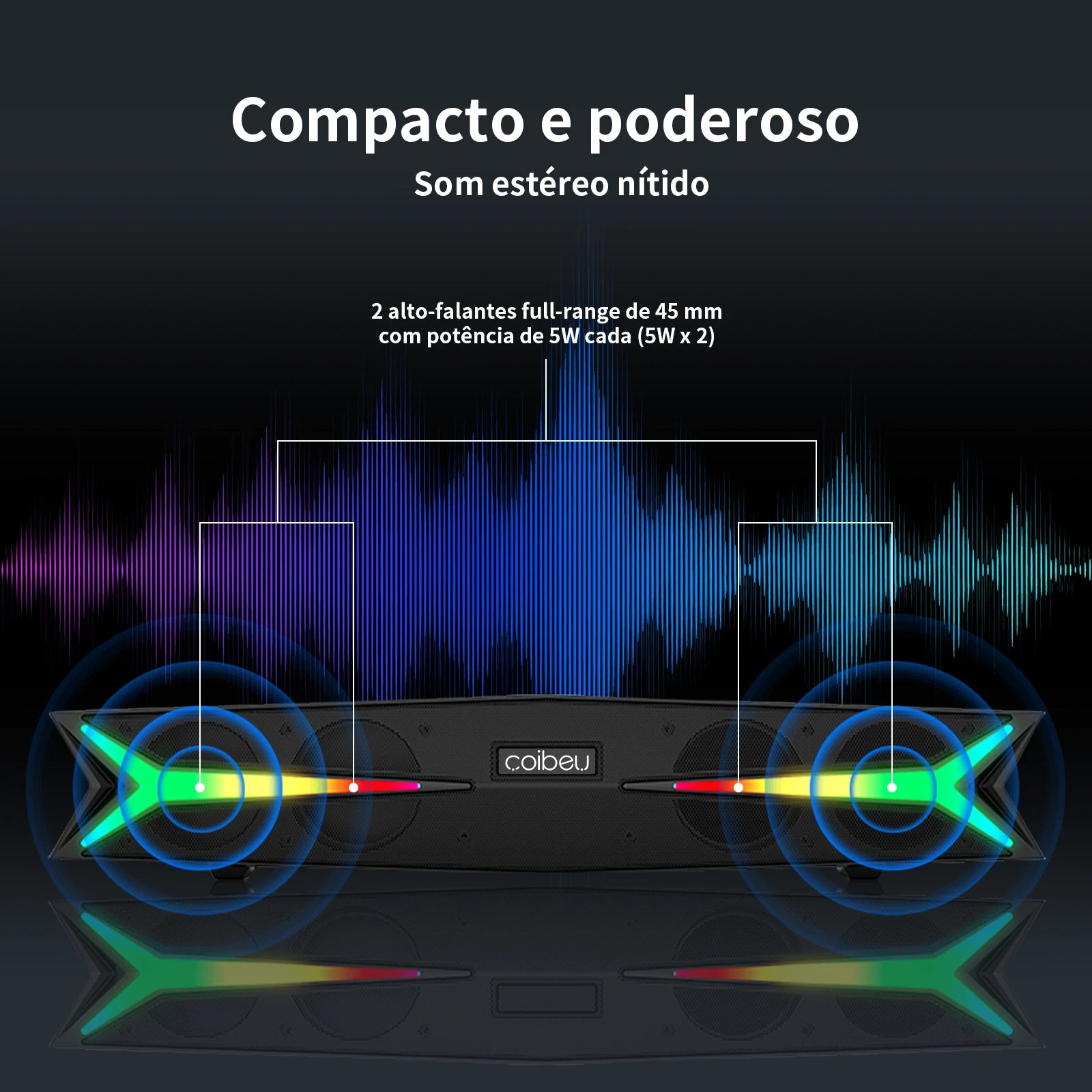 Caixa de som， Caixa som Bluetooth， Caixa de som Bluetooth Portátil， Caixa de som Para Pc， Soundbar， Caixa de som Bluetooth