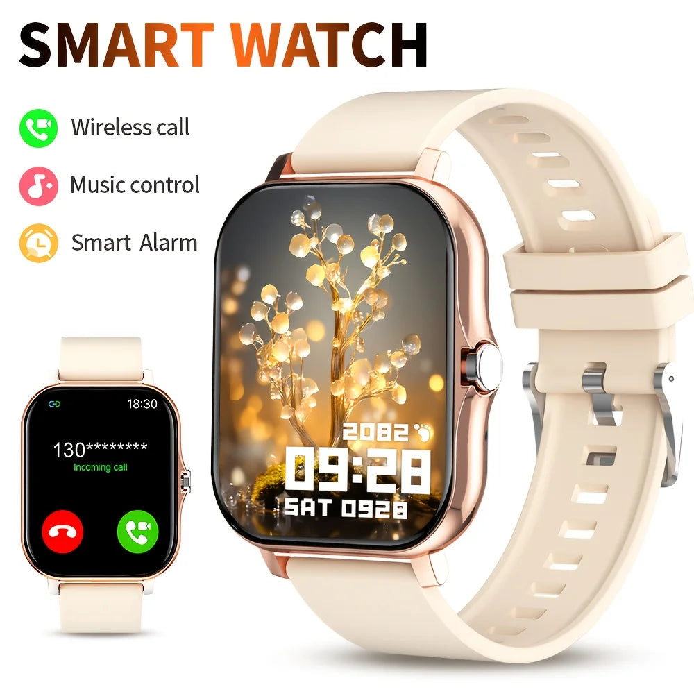G.l wear novo smartwatch 1.83 polegadas display hd bluetooth chamando freqüência cardíaca atividade rastreamento smartwatch masculino feminino presente do feriado