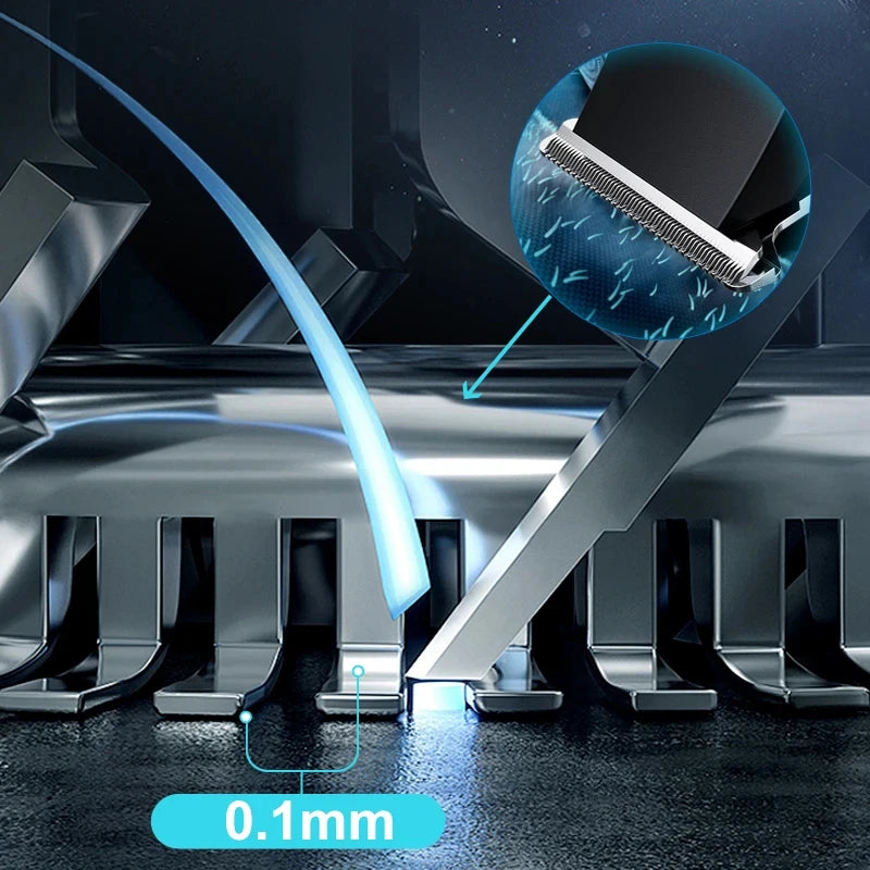 Máquina de cortar cabelo elétrica com cabeça de corte ajustável, design de carregamento USB para aparar cabelo e barba, ferramenta de higiene sem fio