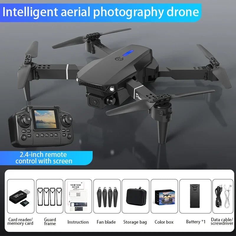 E99 Pro Drone com câmera HD 8K Controle Remoto Quadcopter Aeronave de Quatro Eixos Altitude Hold GPS Brinquedo Voador para Fotografia Aérea