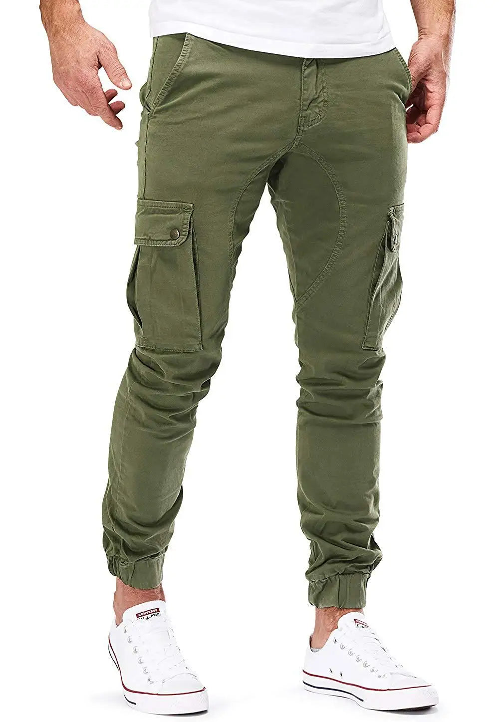 Calças masculinas finas moda casual jogger calças 2020 streetwear calças de carga multi-bolsos calças de fitness ginásios moletom dos homens