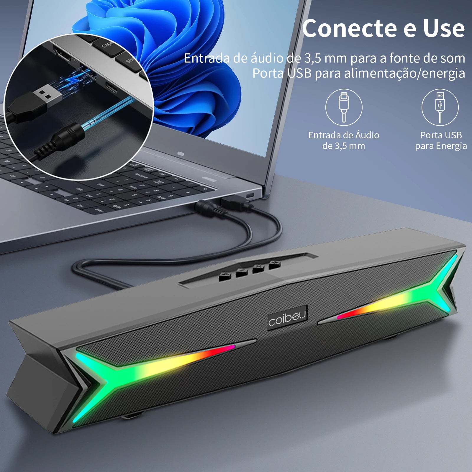 Caixa de som， Caixa som Bluetooth， Caixa de som Bluetooth Portátil， Caixa de som Para Pc， Soundbar， Caixa de som Bluetooth