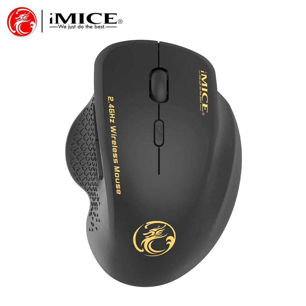 Imice mouse sem fio com receptor usb de 2.4ghz, mouse 1600dpi para computador, laptop, tablet, pc, macbook, mouse ergonômico para jogos