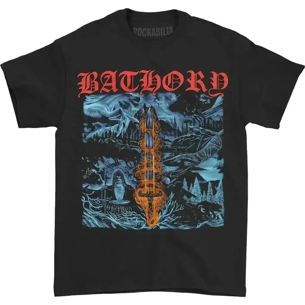 Bathory preto metal veneno t camisa das mulheres dos homens moda casual hip hop streetwear manga curta t camisa de algodão verão topos roupas