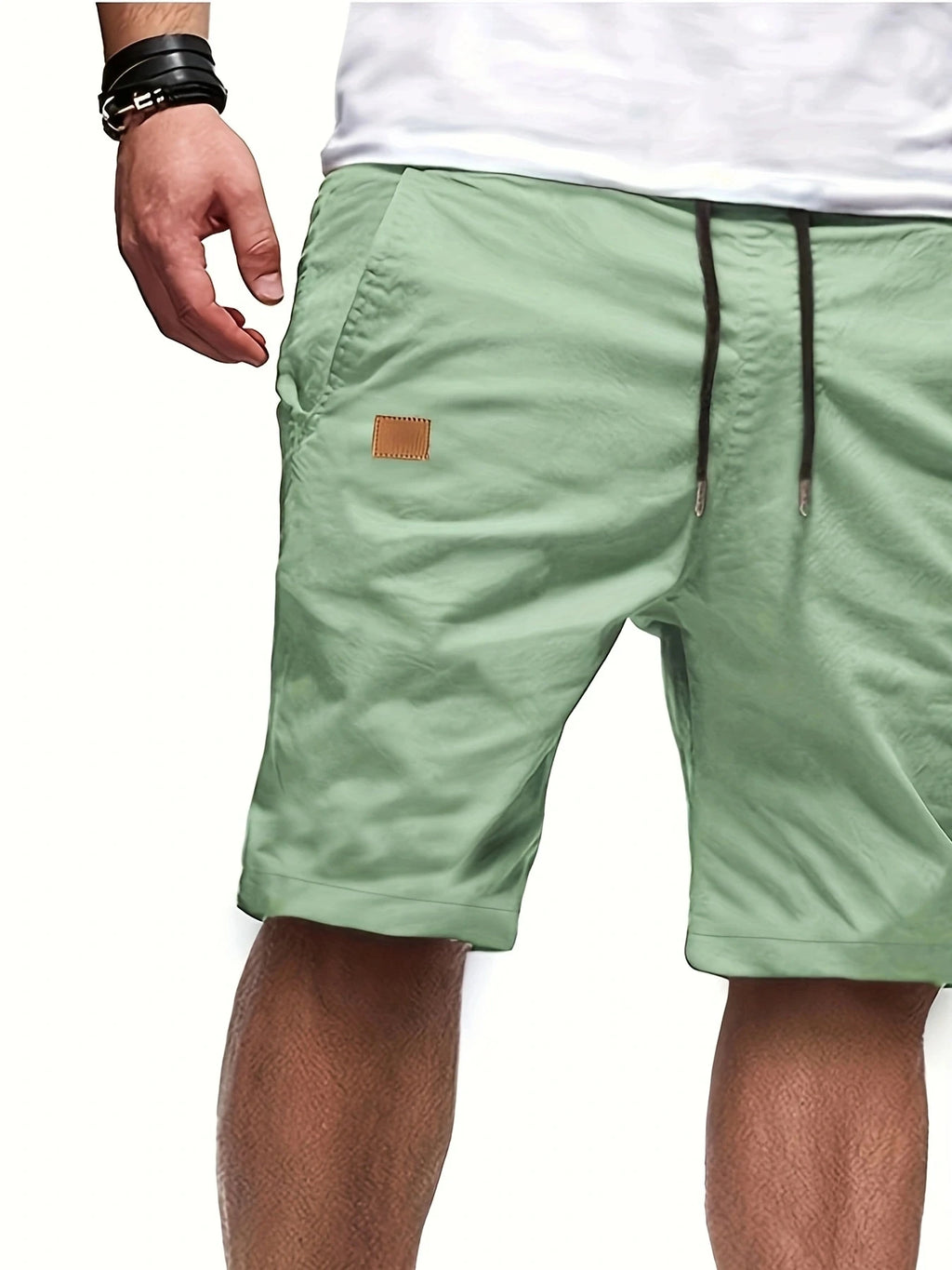 Novo verão masculino casual curto, bermuda, fitness jogging curto, vintage cintura elástica shorts de carga