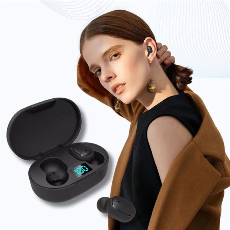 TWS E6S Fones de Ouvido Bluetooth com microfone e cancelamento de ruído 3,7v/ 45mah