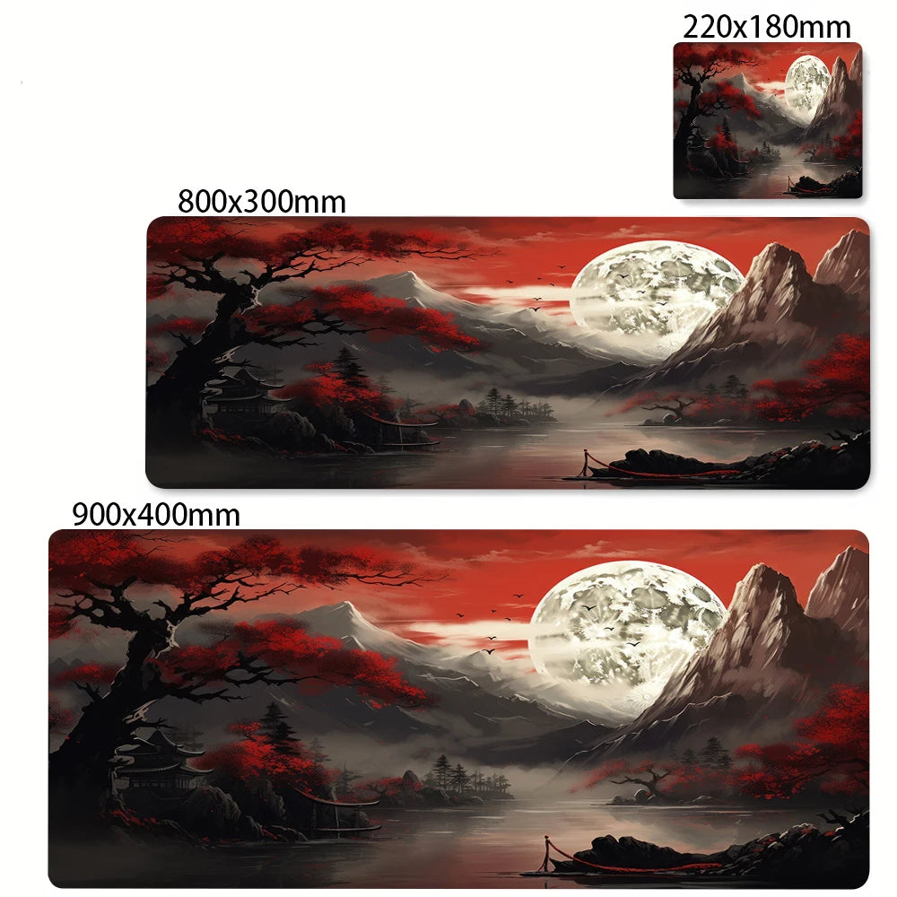 Mouse pad paisagem sakura grande deskmat portátil acessórios do computador mousepad tapetes de borracha anti deslizamento mousepad kawaii playmat