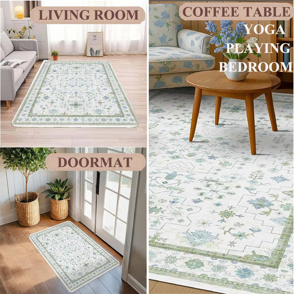 Tapete para sala de estar, selva, tigre, decoração de casa, área grande, quarto, lavável, máquina de café, cozinha