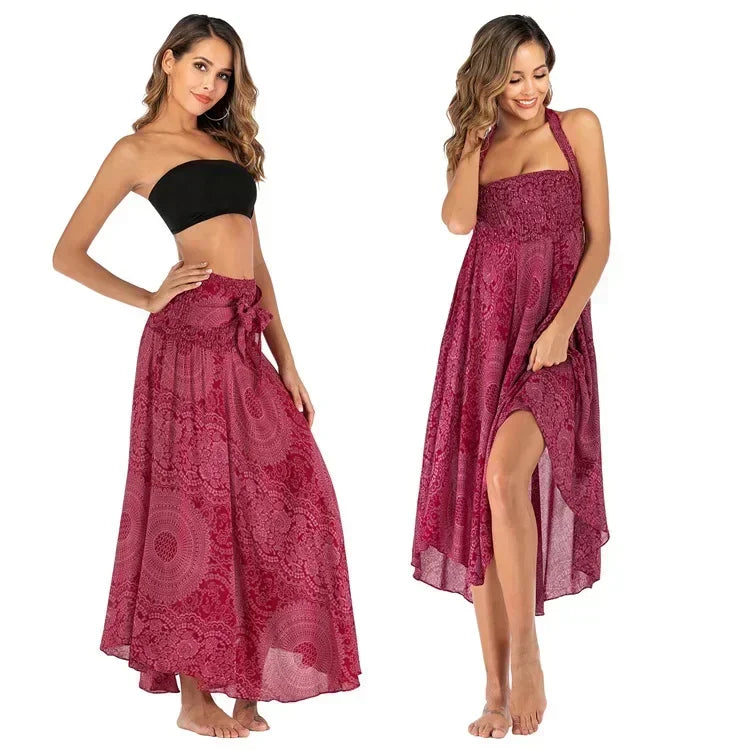 Sexy verão longo boho inferior saia feminina vintage casual ropa mujer faldas solta moda y2k maxi saias roupas femininas saia jupe