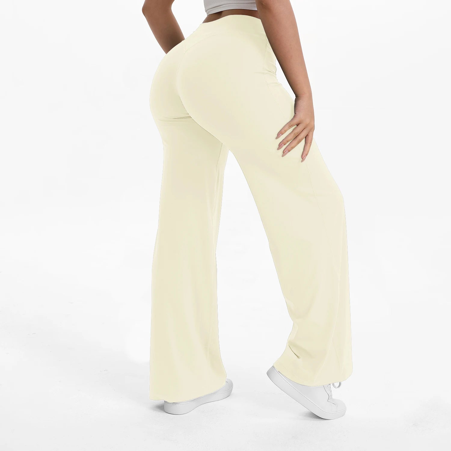 Calças de Yoga Femininas NCLAGEN SoftMotion com Cintura Média, Leggings para Academia, Sensação de Pele Nua, Calças para Pilates e Corrida