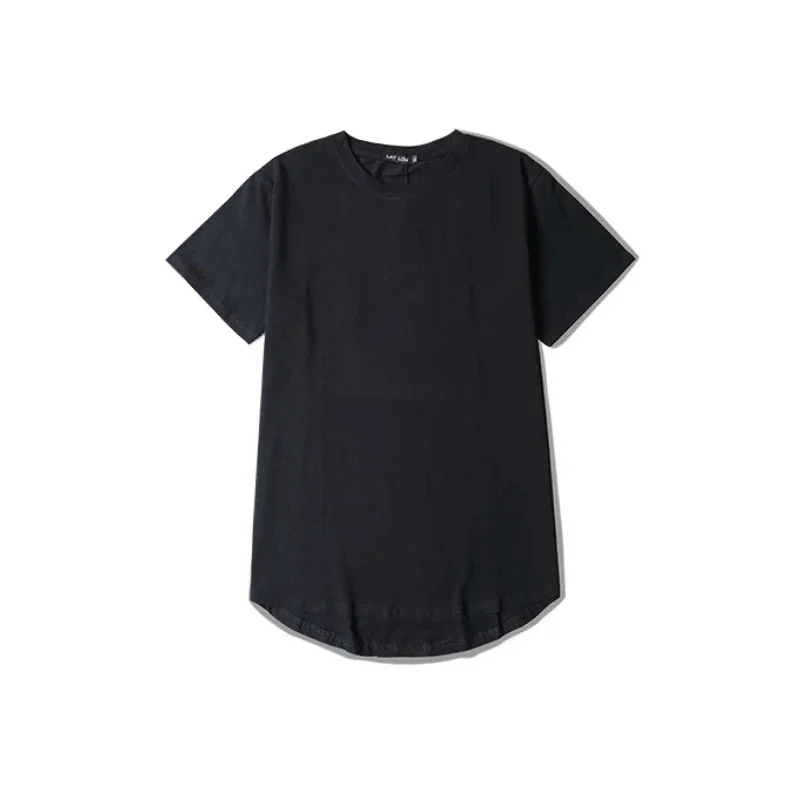 Camiseta Masculina 2026 MRMT High Street com Barra Curva, Algodão de Alta Qualidade, Camiseta Masculina Alongada Oversize, Blusas e Camisetas para Homens