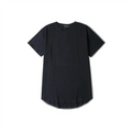 Camiseta Masculina 2026 MRMT High Street com Barra Curva, Algodão de Alta Qualidade, Camiseta Masculina Alongada Oversize, Blusas e Camisetas para Homens