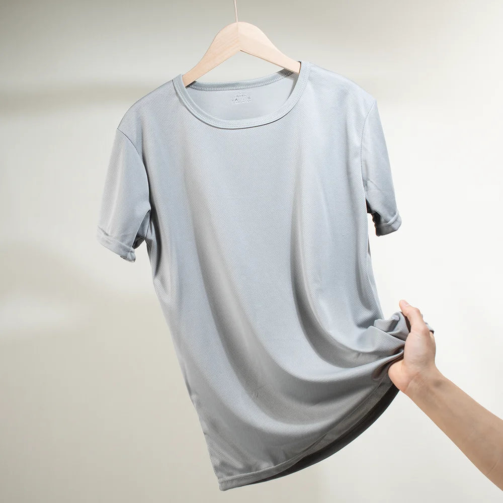 Multicolorido secagem rápida manga curta esporte t camisa ginásio camisas de fitness treinador correndo camiseta masculina respirável roupas esportivas