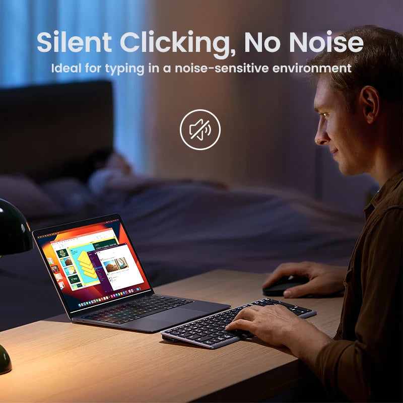 UGREEN-Teclado sem fio Bluetooth 5.0, russo, coreano, EN 99 Teclas para MacBook, iPad, PC, Tablet, USB C, Recarregável, 2.4G