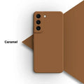 Capa de Telefone de Silicone Líquido Luxuosa com Sensação de Pele para Samsung Galaxy S21 S22 S23 S24 S25 S26 Ultra Plus, Anti-Queda e Totalmente Protetora