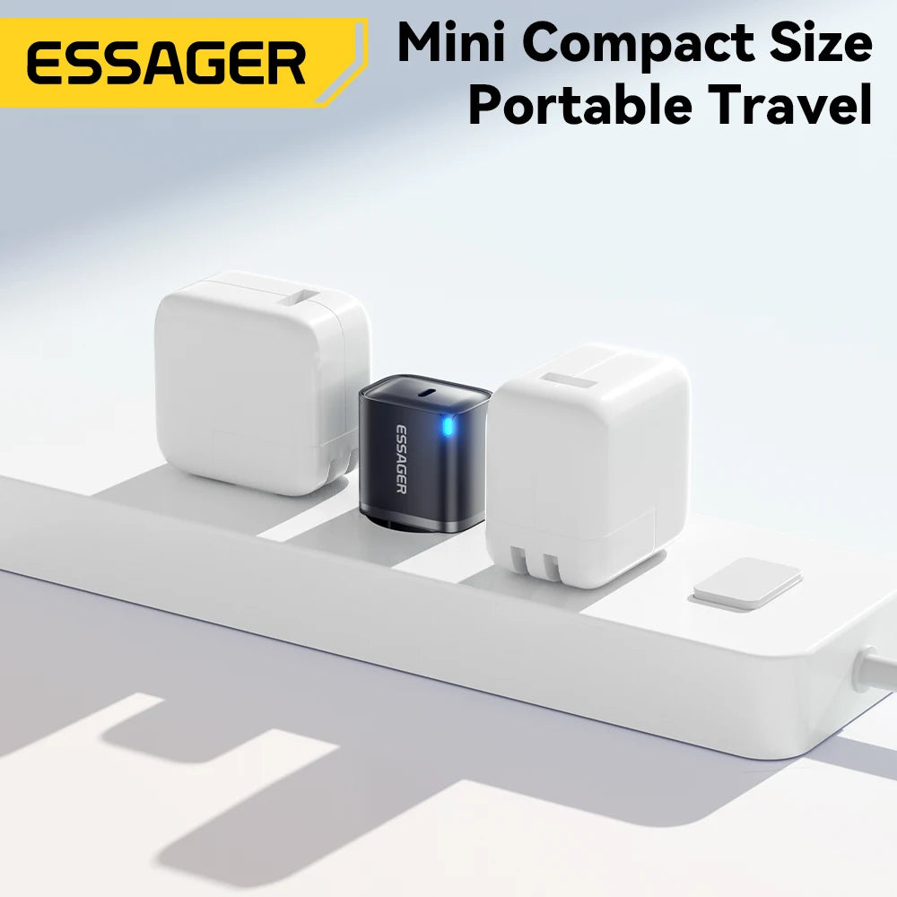 Essager 20W USB Tipo C Carregador PD Carregamento Rápido para iPhone 16 15 14 Pro Carga Rápida 3.0 Carregador de Celular para Samsung