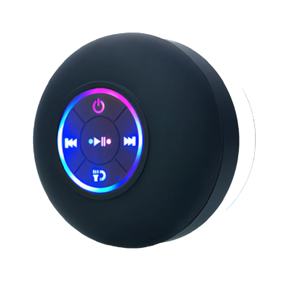 Portátil sem fio bluetooth alto-falante led luz ipx4 à prova dwaterproof água ao ar livre banheiro grande ventosa caixa de som estéreo