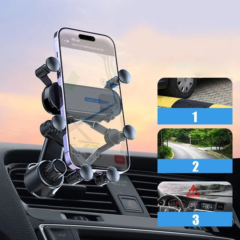 Suporte Smartphone Veicular Ar-Condicionado Articulado