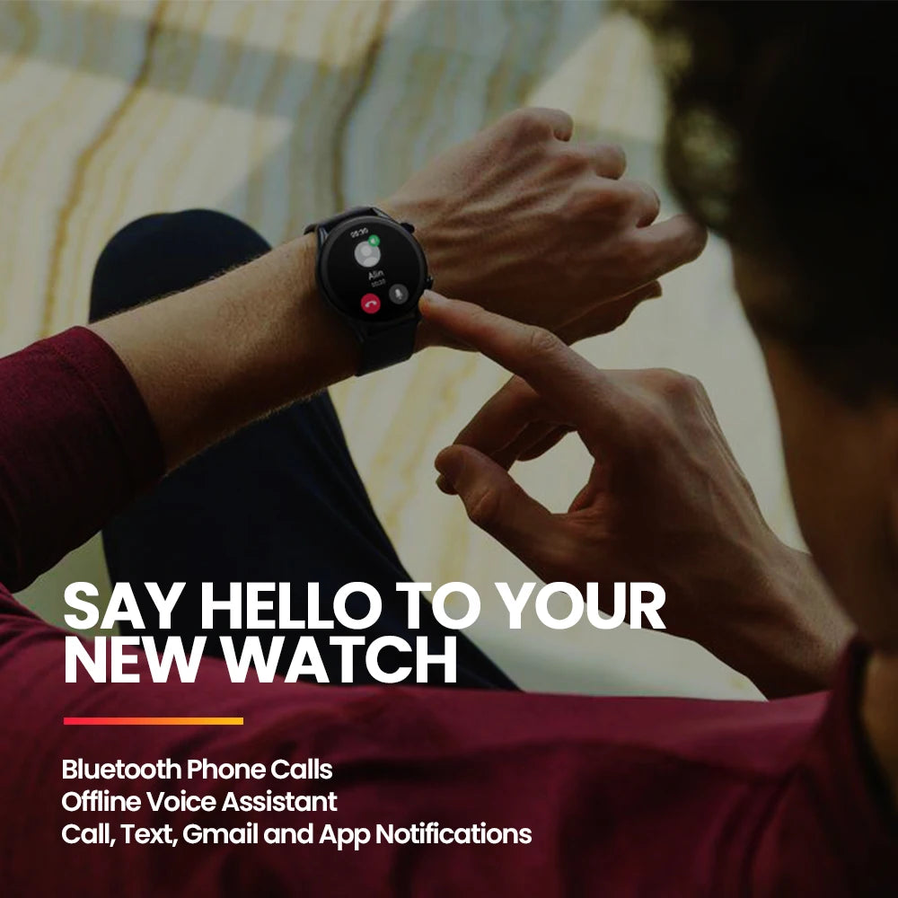 Zeblaze-Btalk 3 Plus Smartwatch para Homens e Senhoras, Chamada De Voz, 1.39 "Grande Display Colorido HD, Rastreamento De Fitness, Novo
