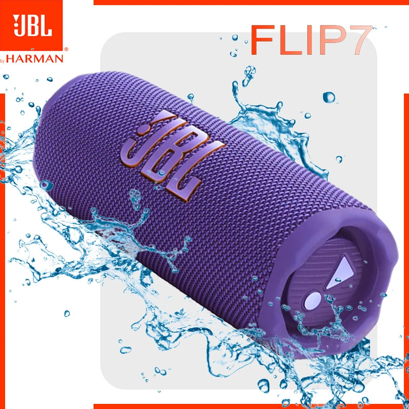 Caixa de Som Bluetooth JBL Flip 7 à Prova d'Água - Sistema de Som Mini HiFi com Graves Potentes IP68 Portátil Sem Fio