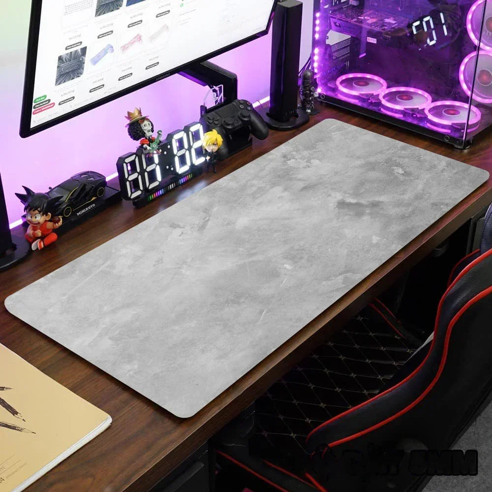 Tapete de mesa tamanho grande, 900x400mm, overlock, mouse pad xxl, teclado de mesa, série cinza, mouse pad para jogos, acessórios de computador