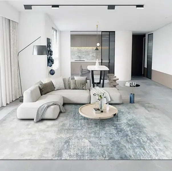 Moderno simples sala de estar decoração tapete grande área macia lounge tapete cinza nórdico para o quarto lavável anti-deslizamento tapete