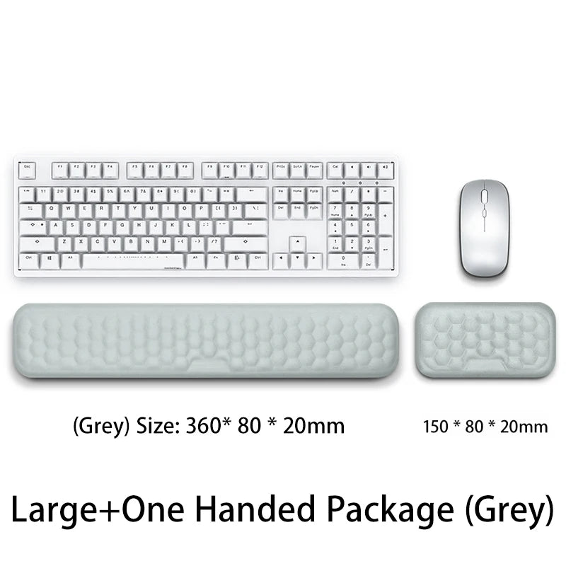 Conjunto de almofada de teclado de espuma de memória para computador de escritório laptop fácil digitação alívio da dor teclado descanso de pulso mouse pad computador mouse pad