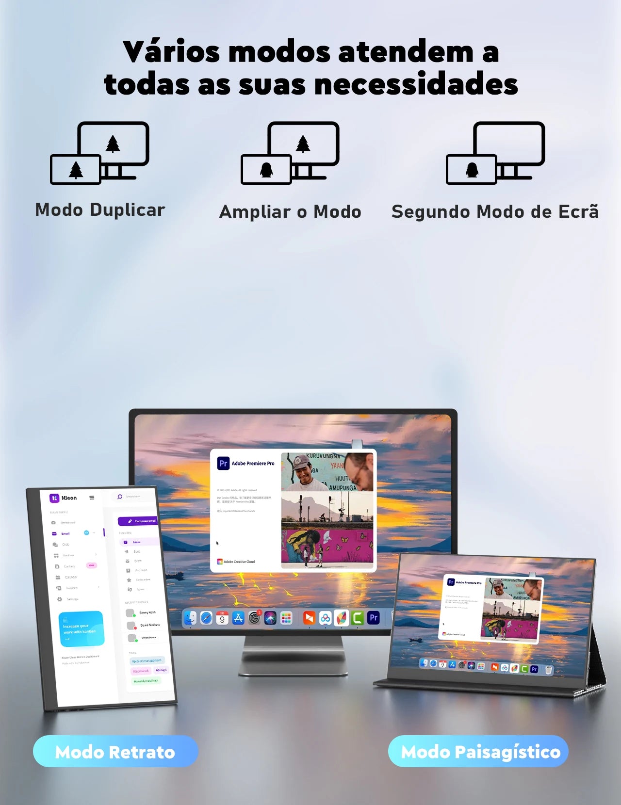 Amoudo 15.6 Polegada monitor portátil 1920x1080p display móvel ips painel lcd penhole suporte vesa udc mini hdmi estender display