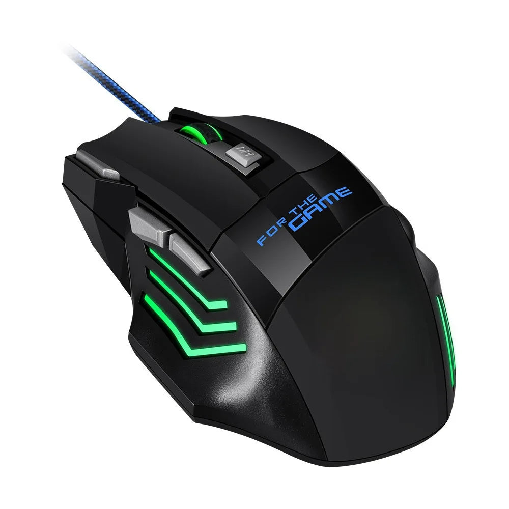 1 pc novo mouse para jogos usb hipervelocidade rgb retroiluminado ergonômico mouse para jogos 7d esports mouse com fio para computador portátil gamer