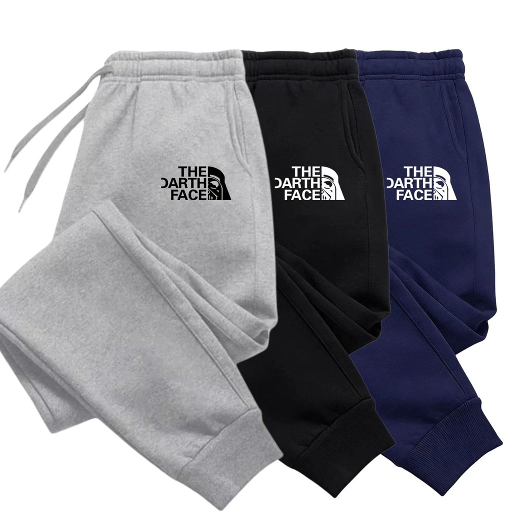 Calças de jogging masculinas para outono e inverno, calças que se ajustam à cintura, calças casuais, calças esportivas de fleece, calças esportivas, jogging, academia, f