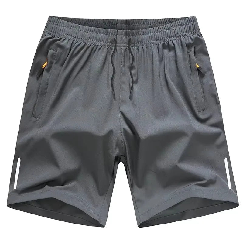 Shorts Esportivos Masculinos de Verão em Seda Gelada, Calças de Praia Casuais Soltas e Finas para Basquete, Corrida e Academia, com Absorção de Suor e Higroscópicas