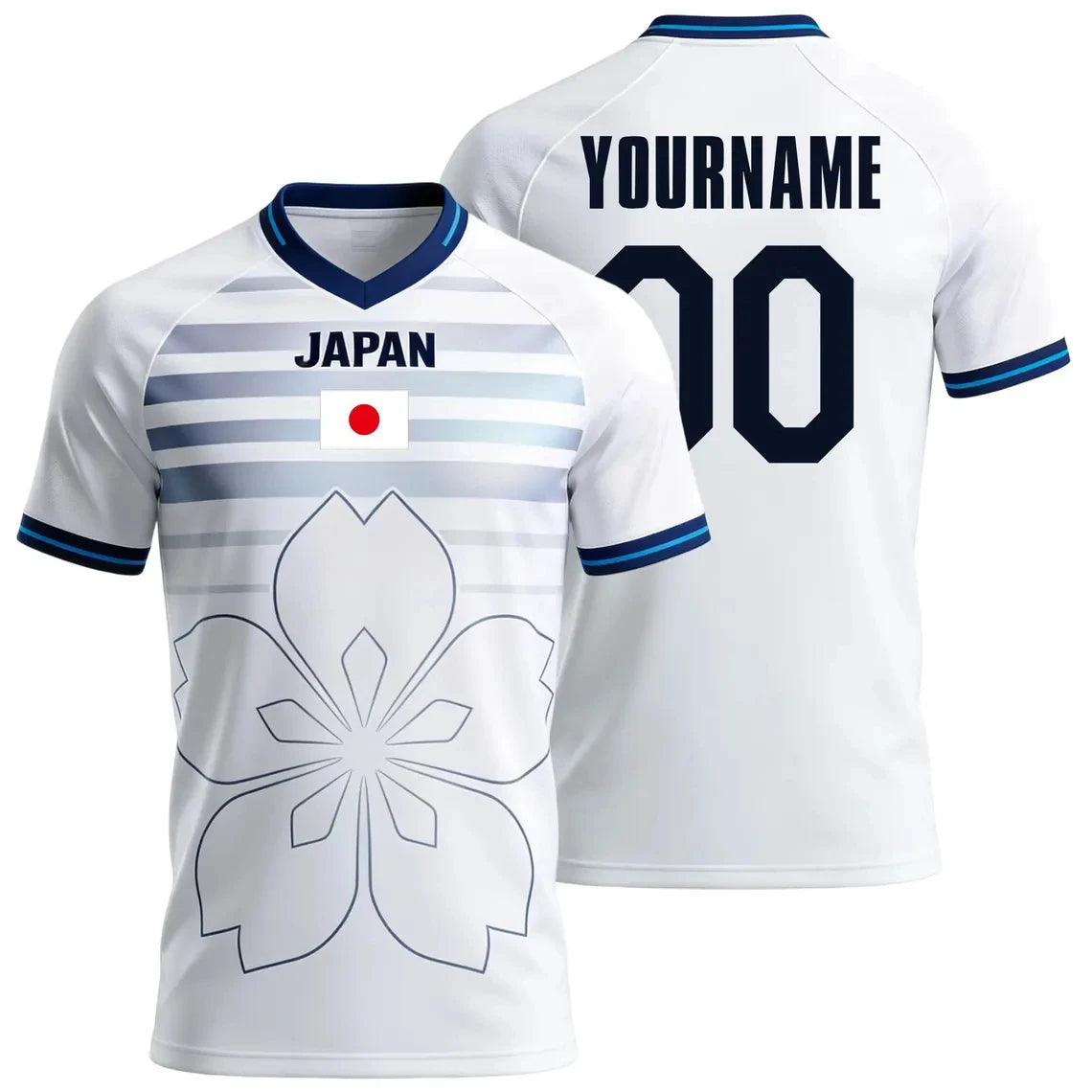 Camisa de Futebol Personalizada Japão 2026 - Personalize com Seu Nome e Número - Camiseta de Futebol de Secagem Rápida - Uniforme Esportivo - Atacado e Dropshipping
