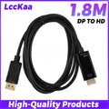 1.8m dp para hdmi-cabo 4k displayport para hd adaptador macho para fêmea displayport para hdtv conversor para monitor projetor
