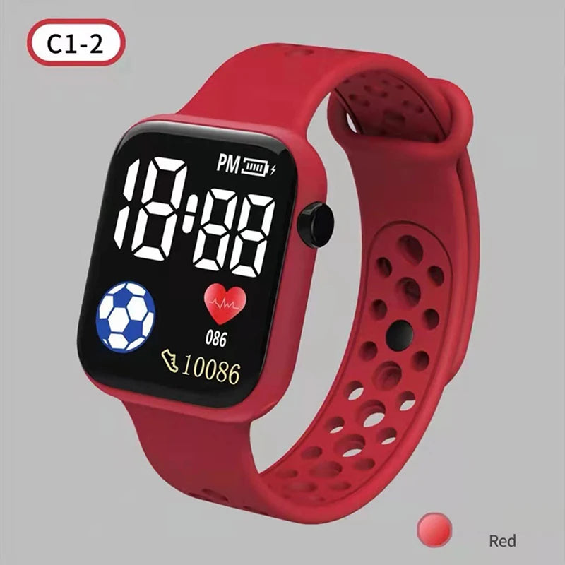 Relógio Digital LED 2026 para Crianças, Relógios Esportivos à Prova d'Água para Meninos, Relógio Digital de Silicone para Meninas, Relógio Eletrônico Casual Infantil