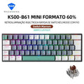 Machenike K500-B61 Mini Teclado Mecânico 60% ABNT2 Layout RGB Backlight Hot-swappable NKRO Wired Gaming Teclado Para PC Gamer