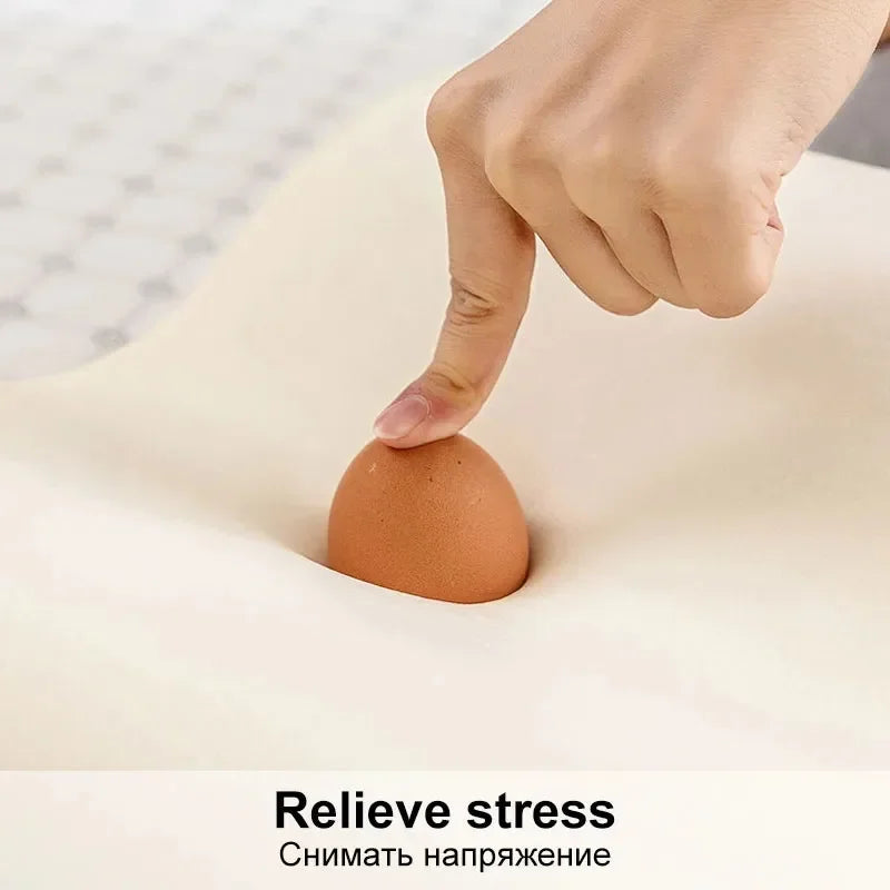 Travesseiro longo de espuma de memória, travesseiro de cama, proteção para pescoço, formato de recuperação lenta, travesseiro de maternidade para dormir, travesseiros ortopédicos