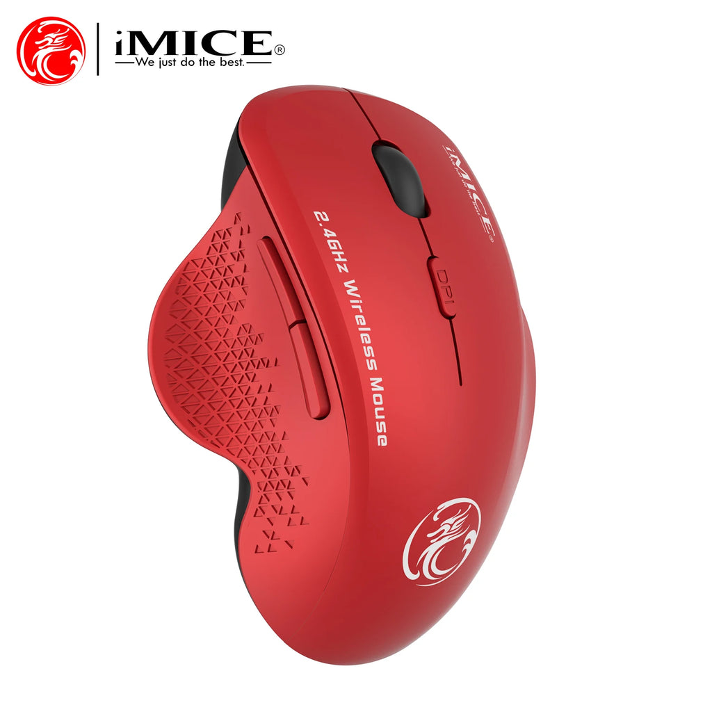 Imice mouse sem fio com receptor usb de 2.4ghz, mouse 1600dpi para computador, laptop, tablet, pc, macbook, mouse ergonômico para jogos