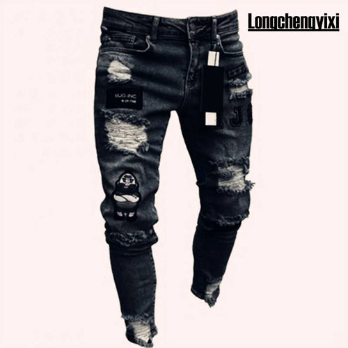 2024 calças de brim masculinas bolsos sólidos estiramento denim calças retas primavera verão negócios calças casuais diário streetwear roupas masculinas
