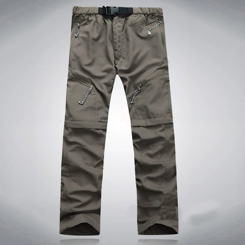 Calças de verão de secagem rápida podem removíveis para shorts homens tático caminhadas esporte respirável viagem pesca acampamento trekking calças