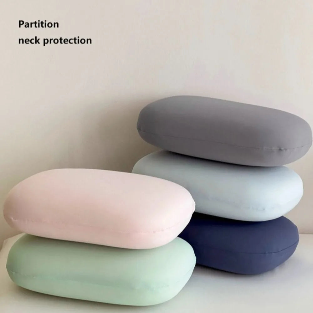 Travesseiro de cochilo esponja portátil macaron cor travesseiro de pescoço macio multifuncional suporte cervical viagem travesseiro de dormir escritório