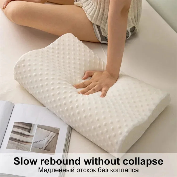 Travesseiro longo de espuma de memória, travesseiro de cama, proteção para pescoço, formato de recuperação lenta, travesseiro de maternidade para dormir, travesseiros ortopédicos
