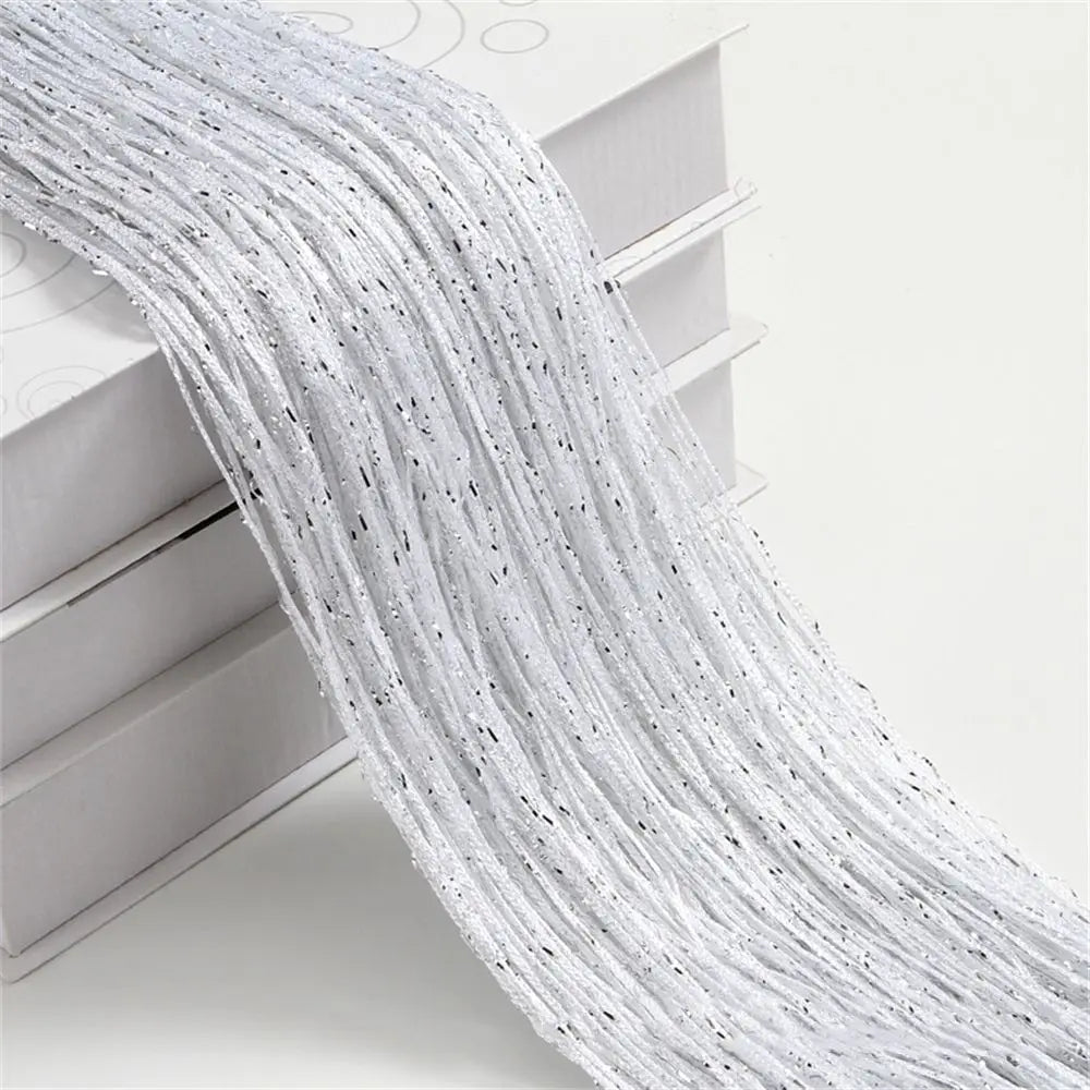 Borla Janela Cortinas para Porta, Painel Brilhante, Pendurado cortinas frisadas, Glitter String, Porta Fly Screen, Decoração do partido, 2 m x 1m