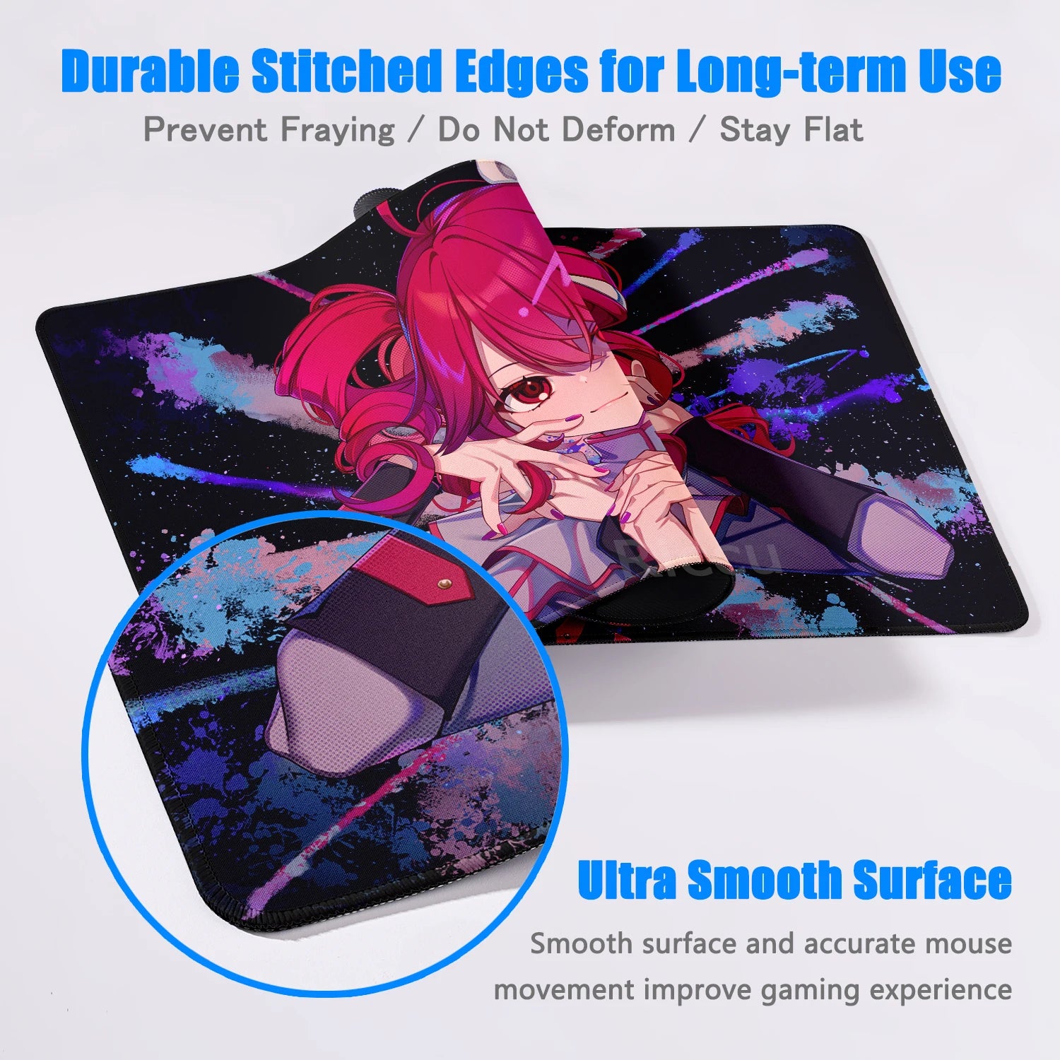 Bonito anime menina k-Kasane teto mousepad grande gaming mouse pad lockedge teclado do computador tapete de mesa pc gabinete tablepad xxl tapetes
