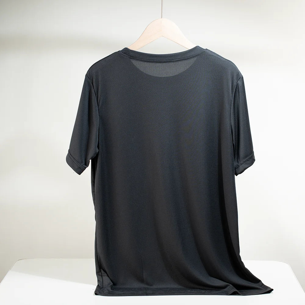 Multicolorido secagem rápida manga curta esporte t camisa ginásio camisas de fitness treinador correndo camiseta masculina respirável roupas esportivas