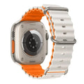 Pulseira oceano para apple watch ultra 2 band 49mm 10 9 8 7 45mm 41mm pulseira de silicone iwatch 6 5 4 3 se 44mm 40 42mm banda